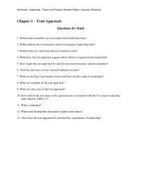 Chapter 2 Homework What Are The Big Personality Factors And