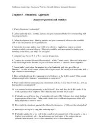Chapter 5 Homework What Could Leader Avoid Such Impressions While