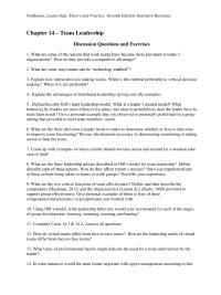 Chapter 14 Homework Describe Your Experience What Are The Two
