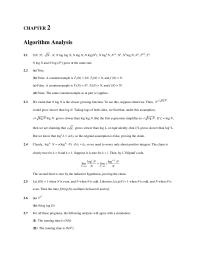Database Storage & Design Chapter 2 Homework Algorithm Analysis 21 2n 37 Log