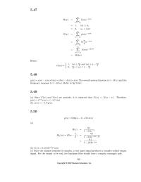 Networking Chapter 5 A real input signal produces a complex-valued output