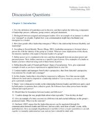 Communications Chapter 1 Homework Contrast Leaders And Managers From Kotter’s Perspective