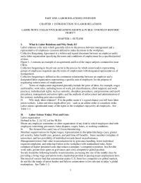 Chapter 1 Homework Part One Labor Relations Overview Introduction