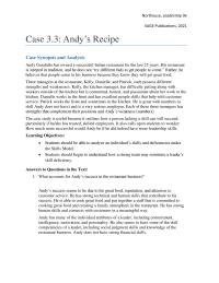 Communications Chapter 3 Homework How Would You Describe Andys Competencies Does