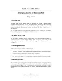 Case 1 Network Rail Not Difficult Imagine That The