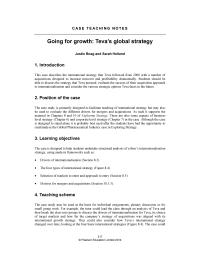 Case 1 Teva Selected Asia The And Latin America