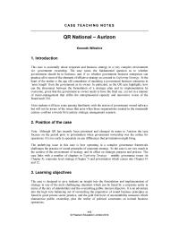 Case 1 Moreover The Institutional Framework Public Ownership Imposes