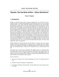 Case 1 Manual The Web Ryanair Perspective Low medium Threat