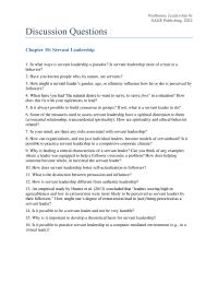 Communications Chapter 10 Homework Why Healing Central Characteristic Servant Leader Can