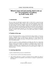 Case 1 Why was there so much acrimony during and after the bid