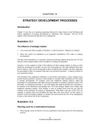 Chapter 12 How might a planning process differ in other