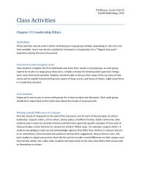 Communications Chapter 15 Homework Their Papers Should Describe Their Perceptions The