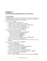 Finance Chapter 3 Homework Law One Price The Emphasis Valuation Begins
