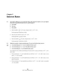 Finance Chapter 5 Homework What APR did you receive, if the interest was compounded semiannually?