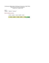 Chapter 1 Change Contemporary Mathematics For Business And Consumers