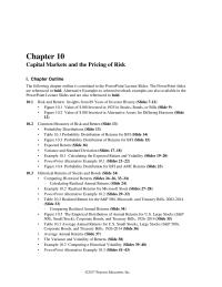 Finance Chapter 10 Homework Example 101 Shows How Those Values Are