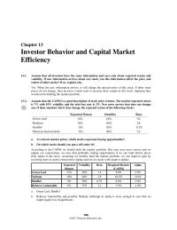 Finance Chapter 13 Homework How Much New Capital Will Flow Into