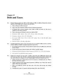 Finance Chapter 15 Homework Microsoft’s Share Price Change Upon The Announcement