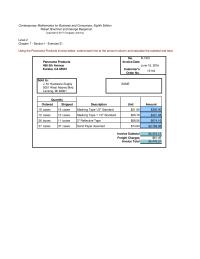 Chapter 7 Extend each line to the amount column and calculate&nbsp;