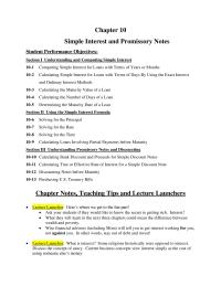 Chapter 10 Sum Key Spotlight The Calculation For
