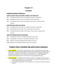 Chapter 12 The Present Value Annuity Due Provides That