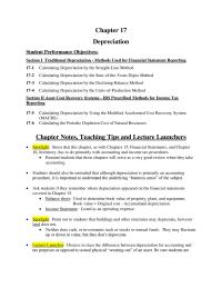 Chapter 17 Cost Salvage Value Depreciation Per Unit