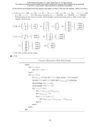 Mathematics Chapter 1 Running Gaussian Elimination with pivoting