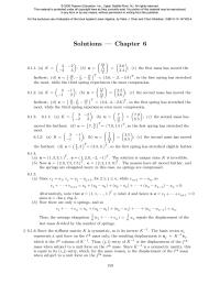Mathematics Chapter 6 For maximum displacement of the bottom mass
