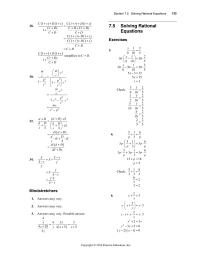 Chapter 7 We say that y is inversely proportional to