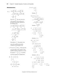 Chapter 10 The graph of a quadratic function is called a parabola