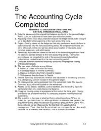 Accounting Chapter 5 Homework Page Dr Dance Supplies Expense Dance Supplies