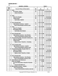 Accounting Chapter 9 Homework Problem General Journal Date 201x