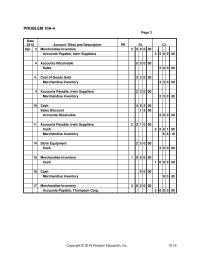Accounting Chapter 10 Homework Problem Continued 2 Accounts Payable Subsidiary