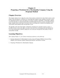 Accounting Chapter 11 Homework The Initial Balances From The General Ledger