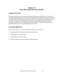 Accounting Chapter 14 Homework The Company Will Endorse The Note And