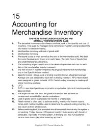 Accounting Chapter 15 Homework Method Goods Available For Sale Beginning Inventory