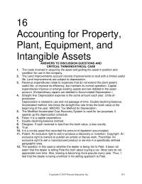 Accounting Chapter 16 Homework The costs involved in acquiring the asset and getting