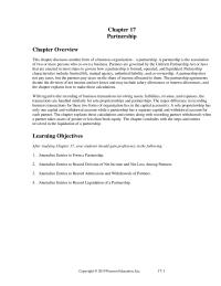 Accounting Chapter 17 Homework When The Equity Partnership Reality Worth More