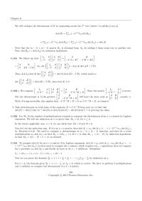 Chapter 6 Take determinants on both sides of the equation