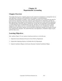 Accounting Chapter 24 Homework Depreciation Expense Indirect Expense That Needs