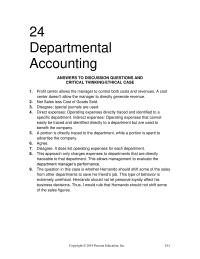 Accounting Chapter 24 Homework Allowances Net Sales Cost Goods Sold Gross