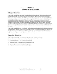 Accounting Chapter 25 Homework Material Requisitions Are The Documents Initiated The