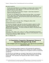 Management Chapter 2 Discuss Actions Steps That Should Taken Your