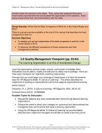 Management Chapter 2 Critique the extent to which your manager&nbsp;