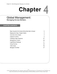 Management Chapter 4 Major Idea Outline Working Overseas Advantage Your