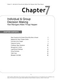 Management Chapter 7 Individual Amp Group Decision Making How
