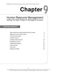 Management Chapter 9 One Way That You Could Begin Your