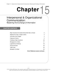 Management Chapter 15 Major Questions the Student Should Be Able