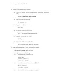 Database Storage & Design Chapter 6 Homework Write All Commands The File Logins The
