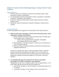 Marketing Chapter 8 Homework The Practice Tailoring Products And Marketing Programs